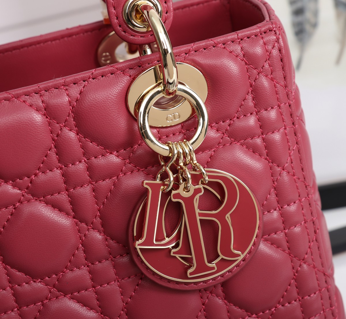 Medium Lady Dior Bag Red Cannage Lambskin